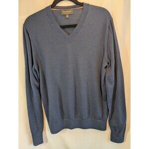 Banana Republic Men’s 100% Merino Wool V- Neck Sweater Pullover Sz Med. Navy